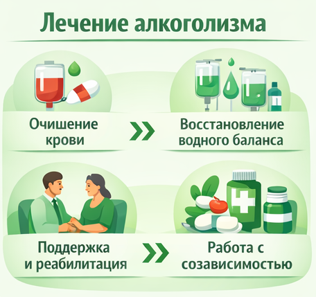 лечение алкоголизма в Бавлах этапы